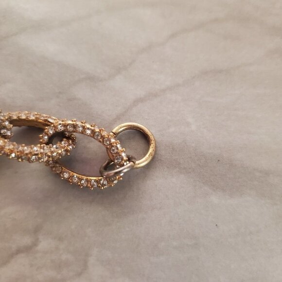 ✨💖 J.Crew Gold Rhinestone Pave Iconic Classic Link Bracelet 💖✨ - Picture 2 of 10